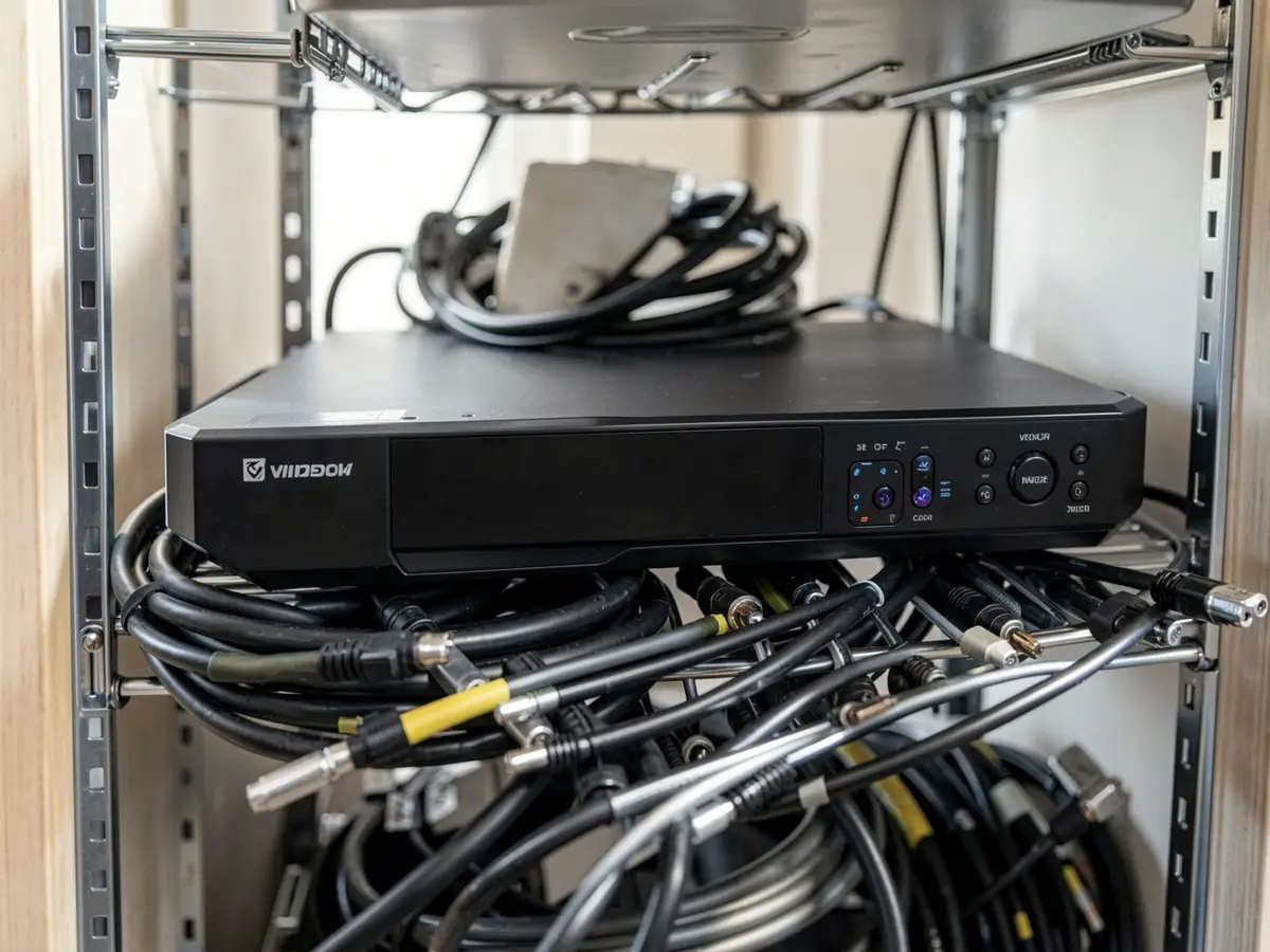 Detalle de una cámara de seguridad domo en el techo
